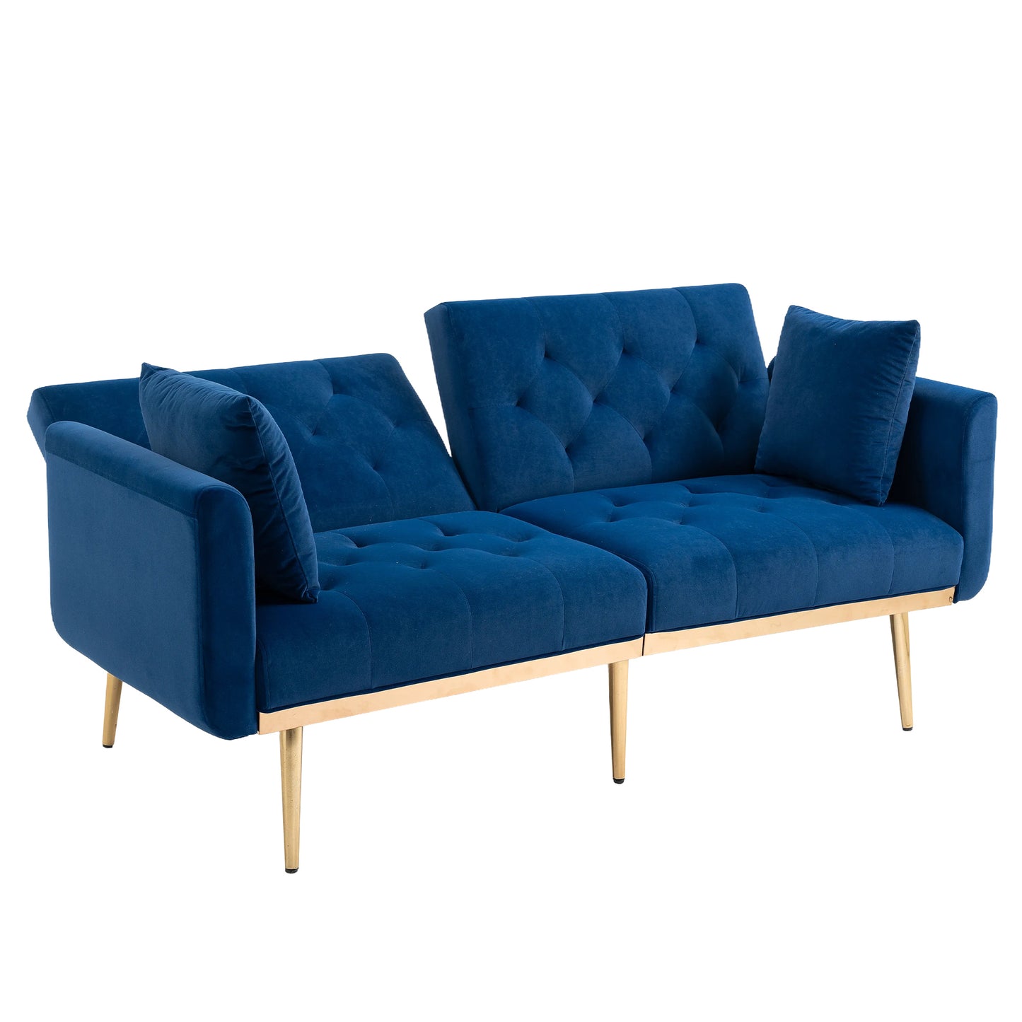 Velvet  Sofa , Accent sofa .loveseat sofa with metal  feet