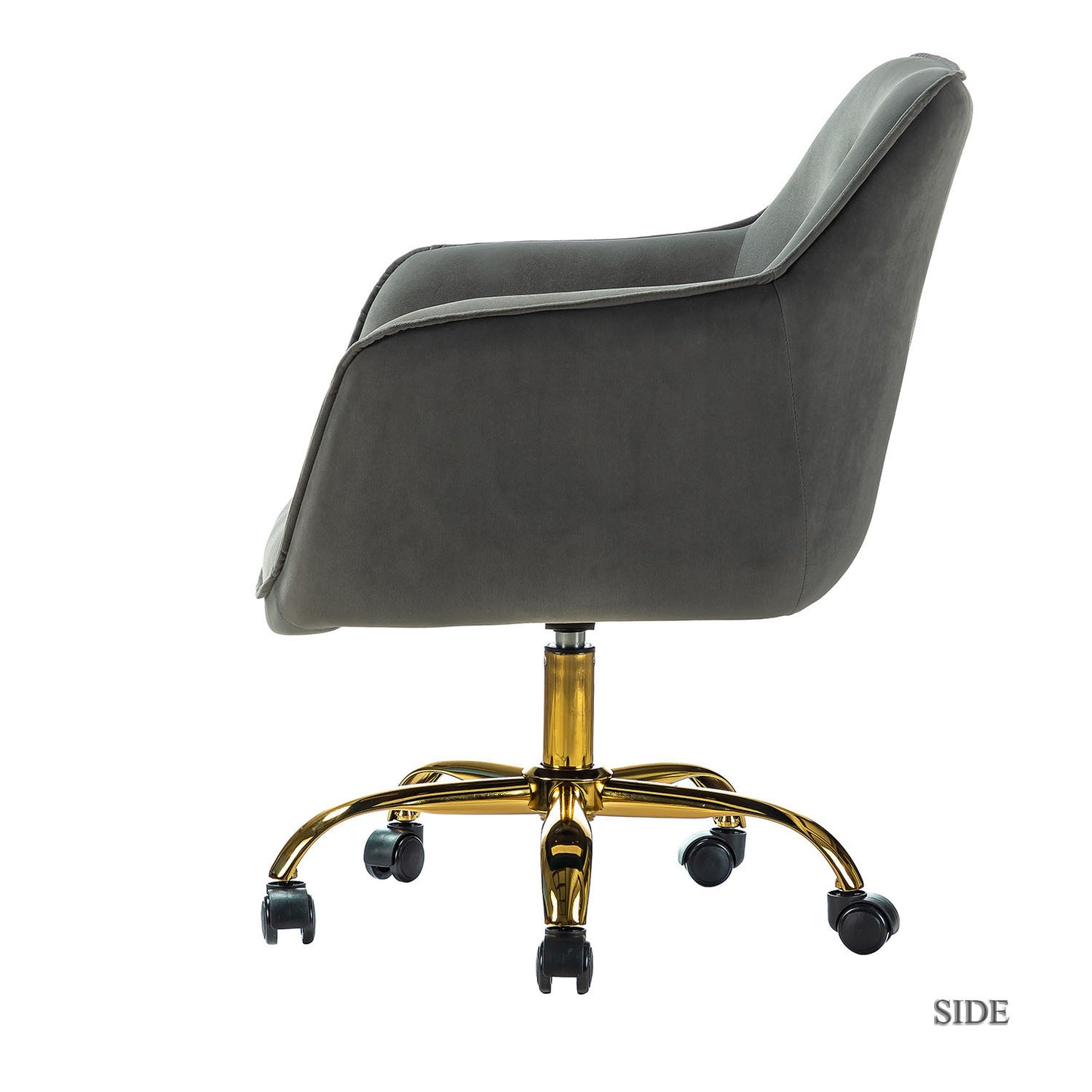 Somnus Task Chair With Tufted Back and Golden Base