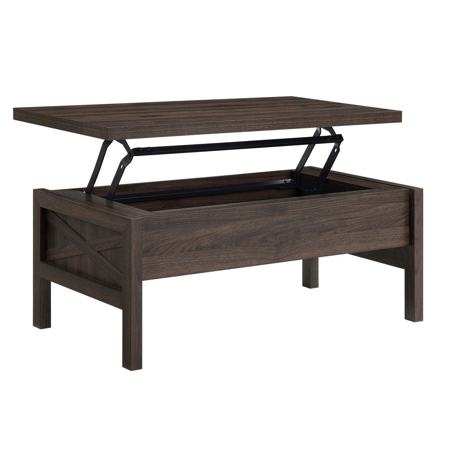 Harel Walnut Finish Lift-Top Coffee Table