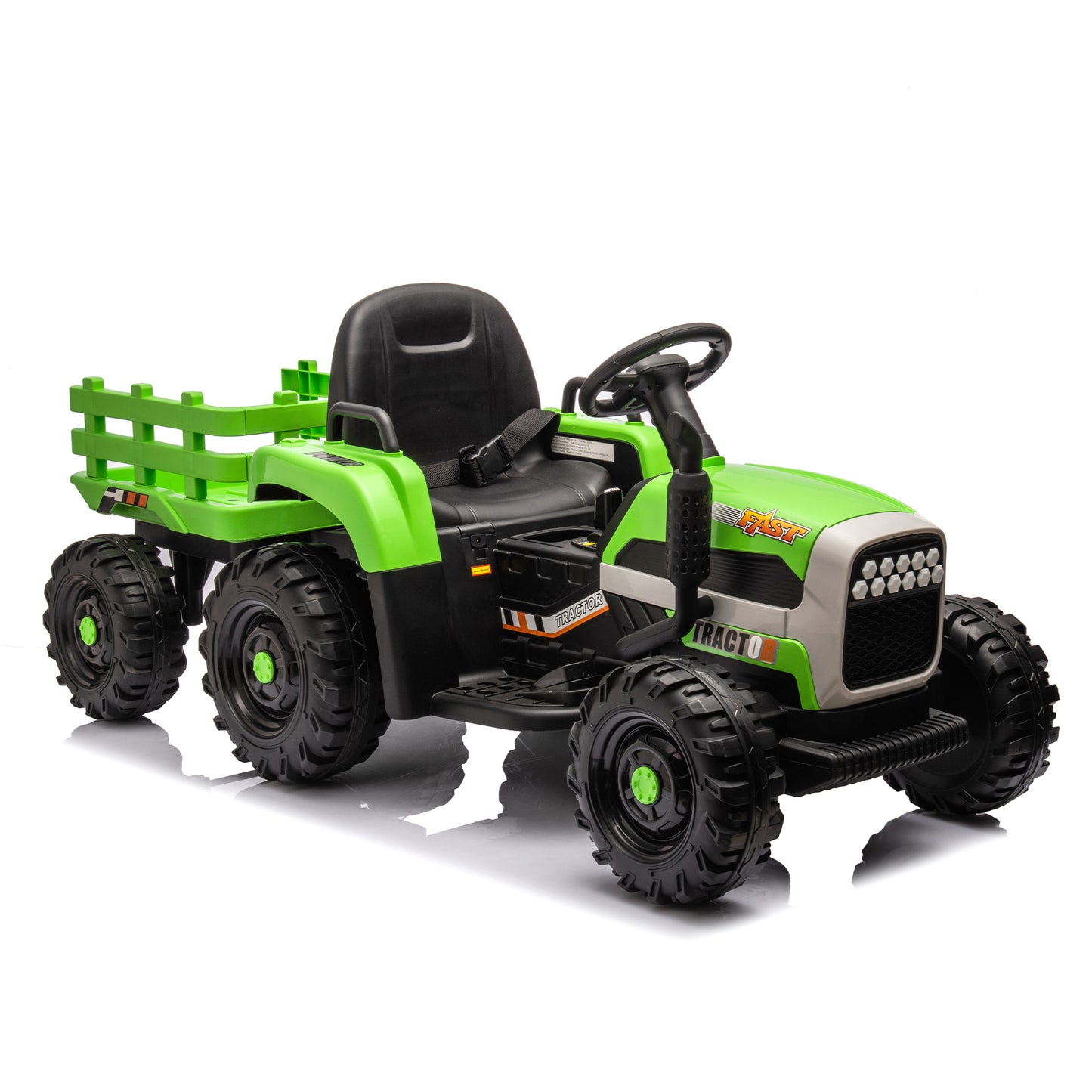 12V Battery Powered Ride on Tractor with Trailer and Remote Control