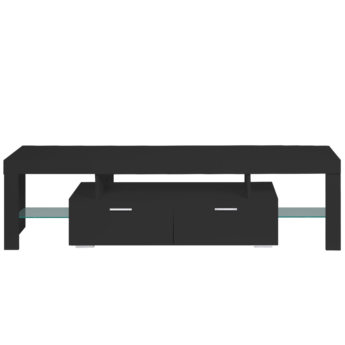 Modern LED TV Stand with Multi-Color Lighting and Storage Cabinet for TVs Up to 75 Inches