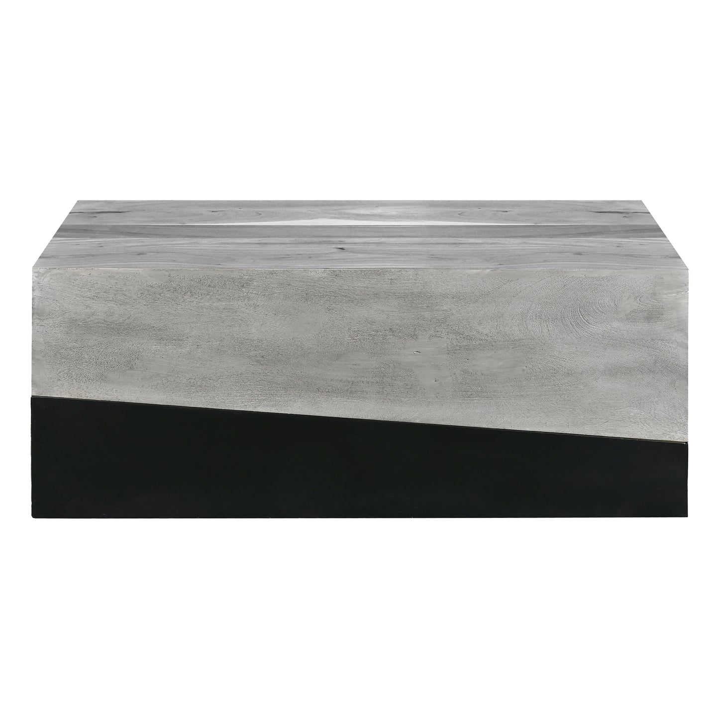 Rectangular Gray Mango Wood Coffee Table with Dual Tone Finish