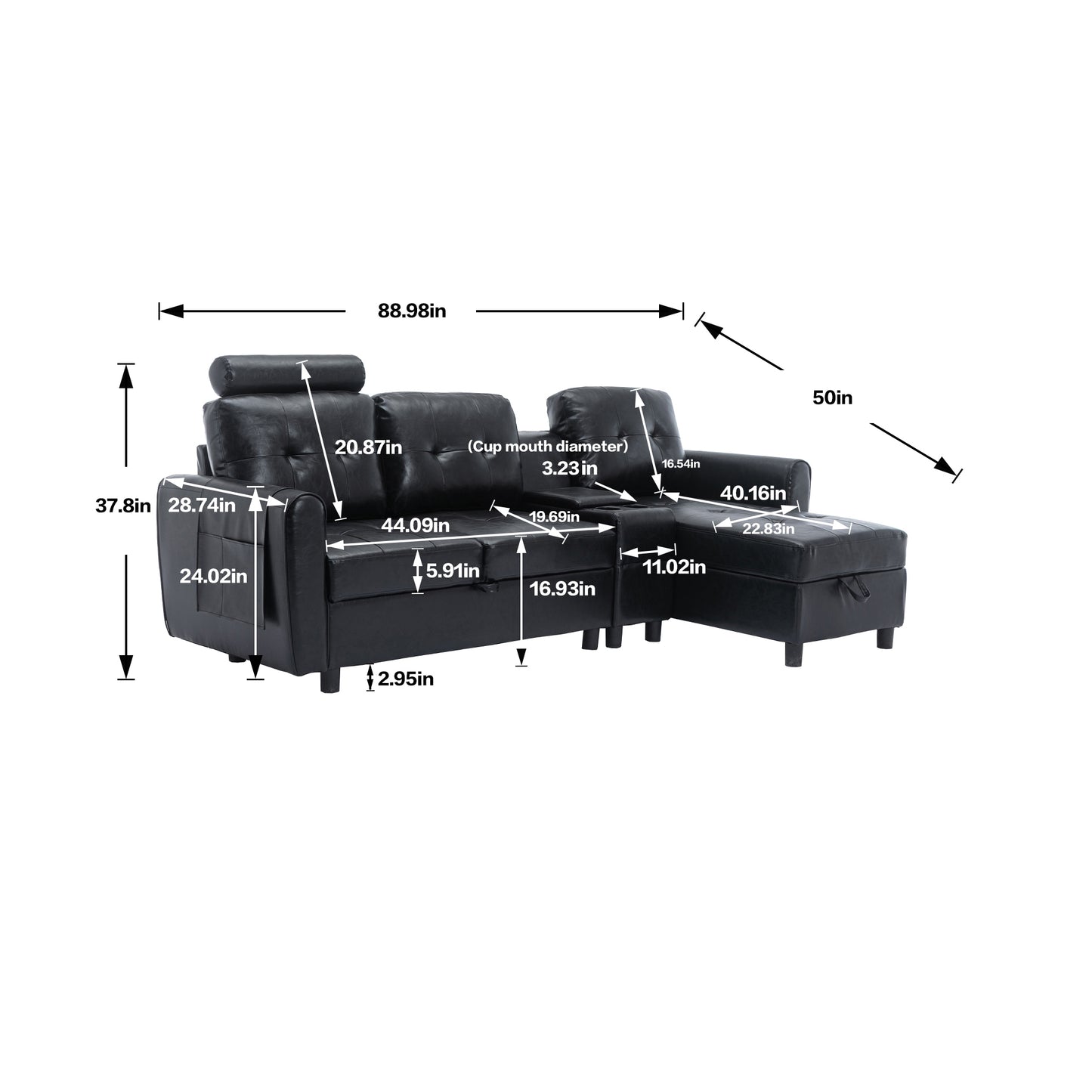 UNITED WE WIN storage sofa /Living room sofa cozy sectional  sofa