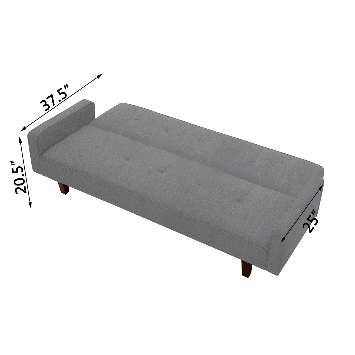 Contemporary Light Grey Sofa Bed for Small Spaces