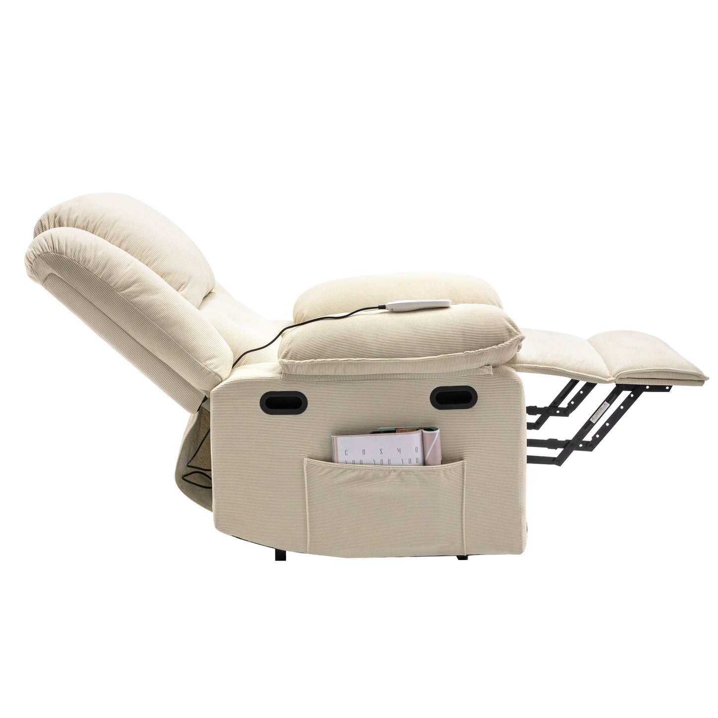 Adjustable Massage and Heating Power Lift Recliner Chair with Side Pocket