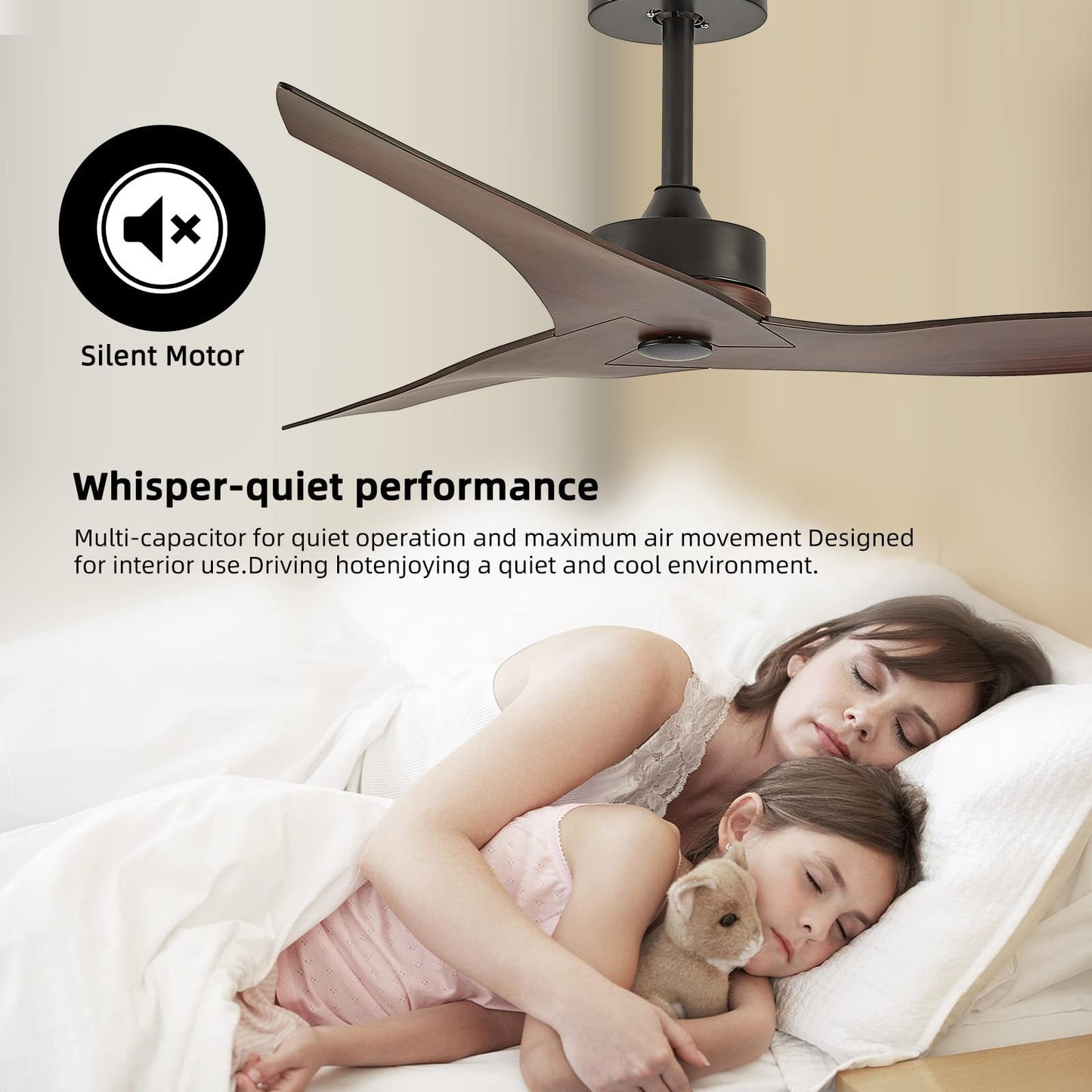 52 Energy-Efficient Farmhouse Ceiling Fan with Remote Control for Indoor and Outdoor Spaces