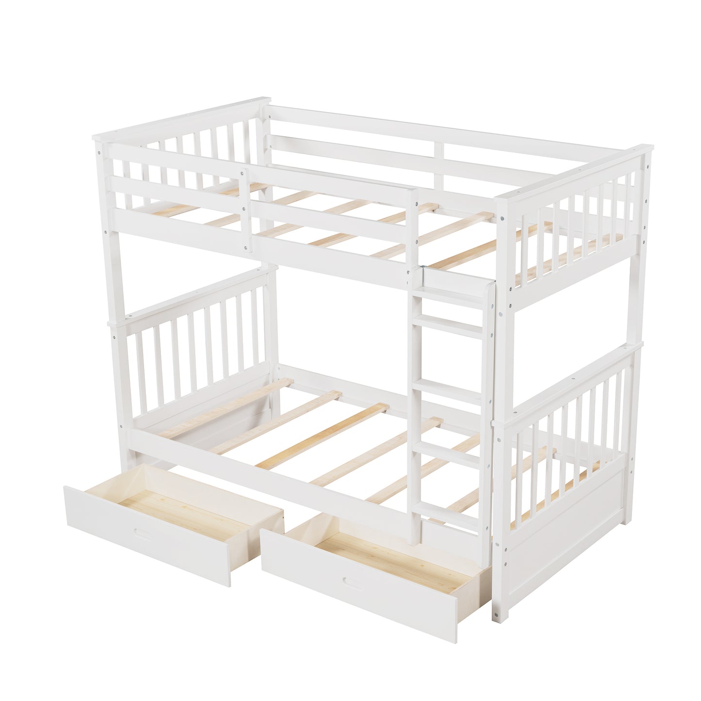 Twin Bunk Bed with Storage Drawers and Versatile Layout