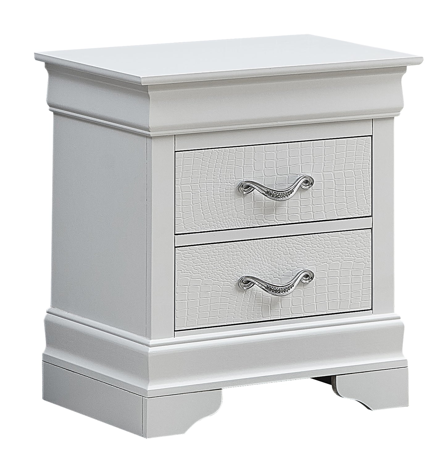 Lorana G6590-N Nightstand , Silver Champagne