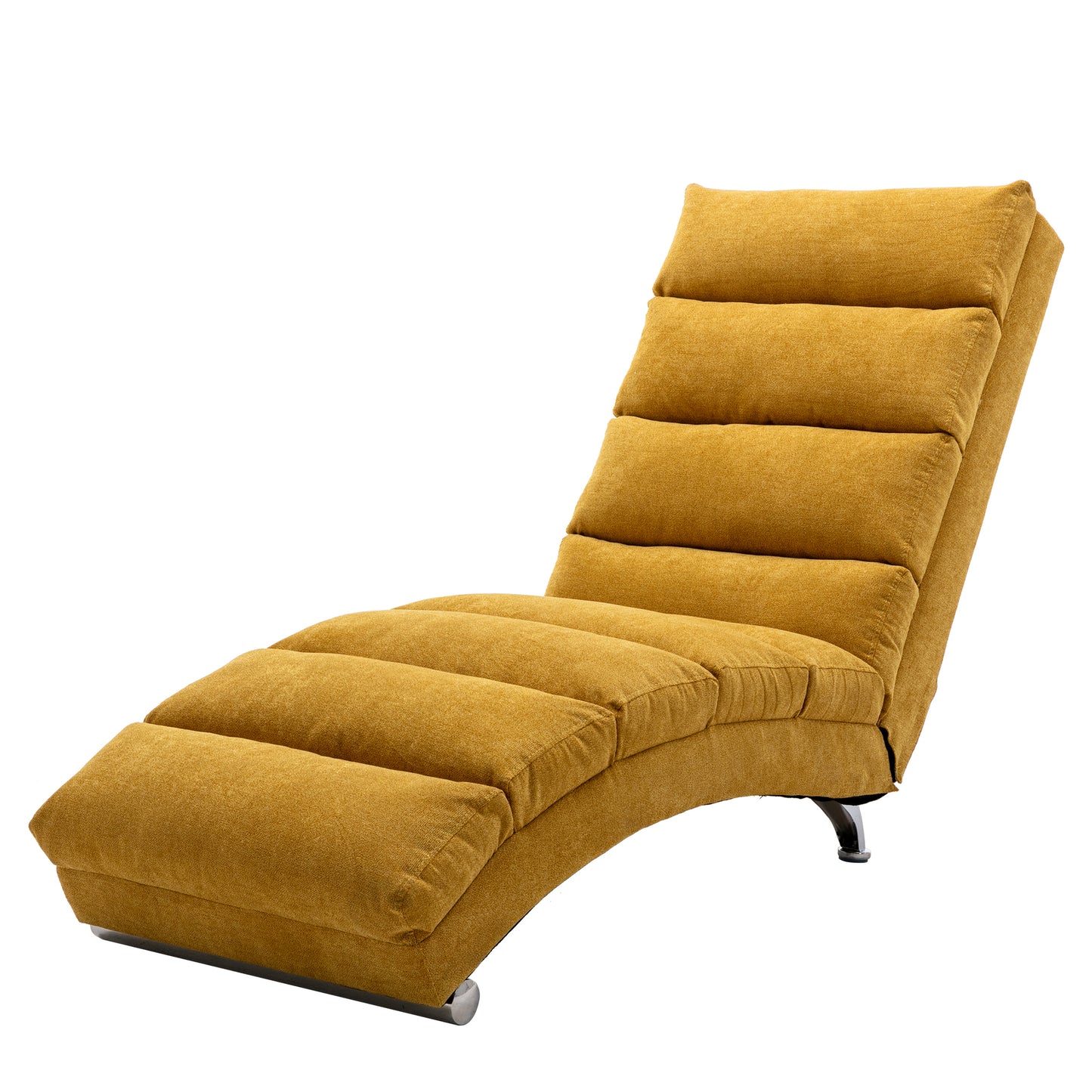 Linen Chaise Lounge Indoor Chair, Modern Long Lounger for Office or Living Room