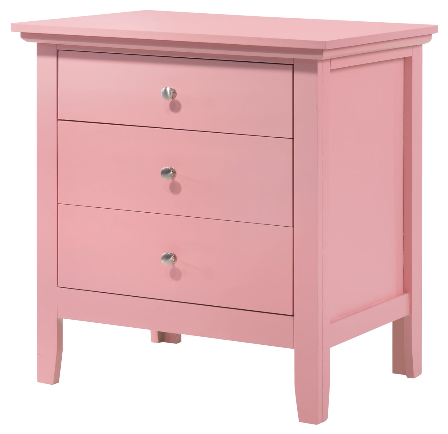 Hammond G5404-N 3 Drawer Nightstand , Pink