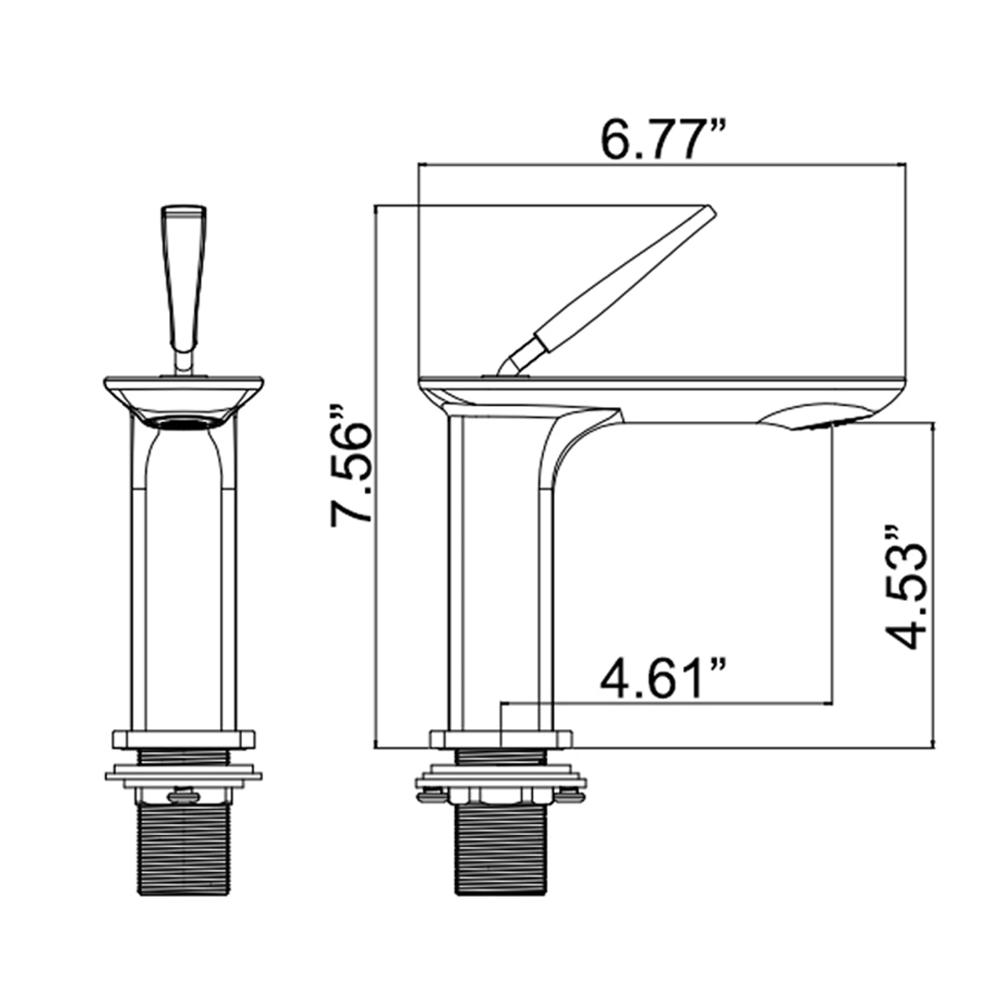 Modern Brushed Gold Bathroom Sink Faucet with Single-Handle