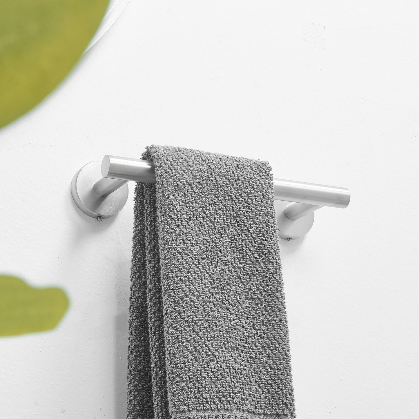 Elevate Your Bathroom with a Brushed Nickel Wall Mount Towel Bar and Toilet Paper Holder