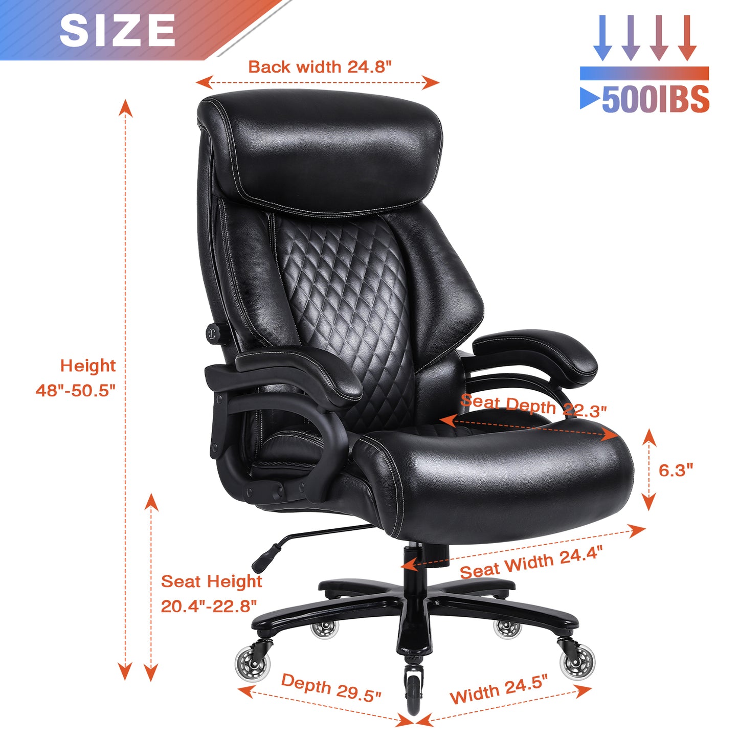 Office Chair.Heavy and tall adjustable executive  Big and Tall Office Chair