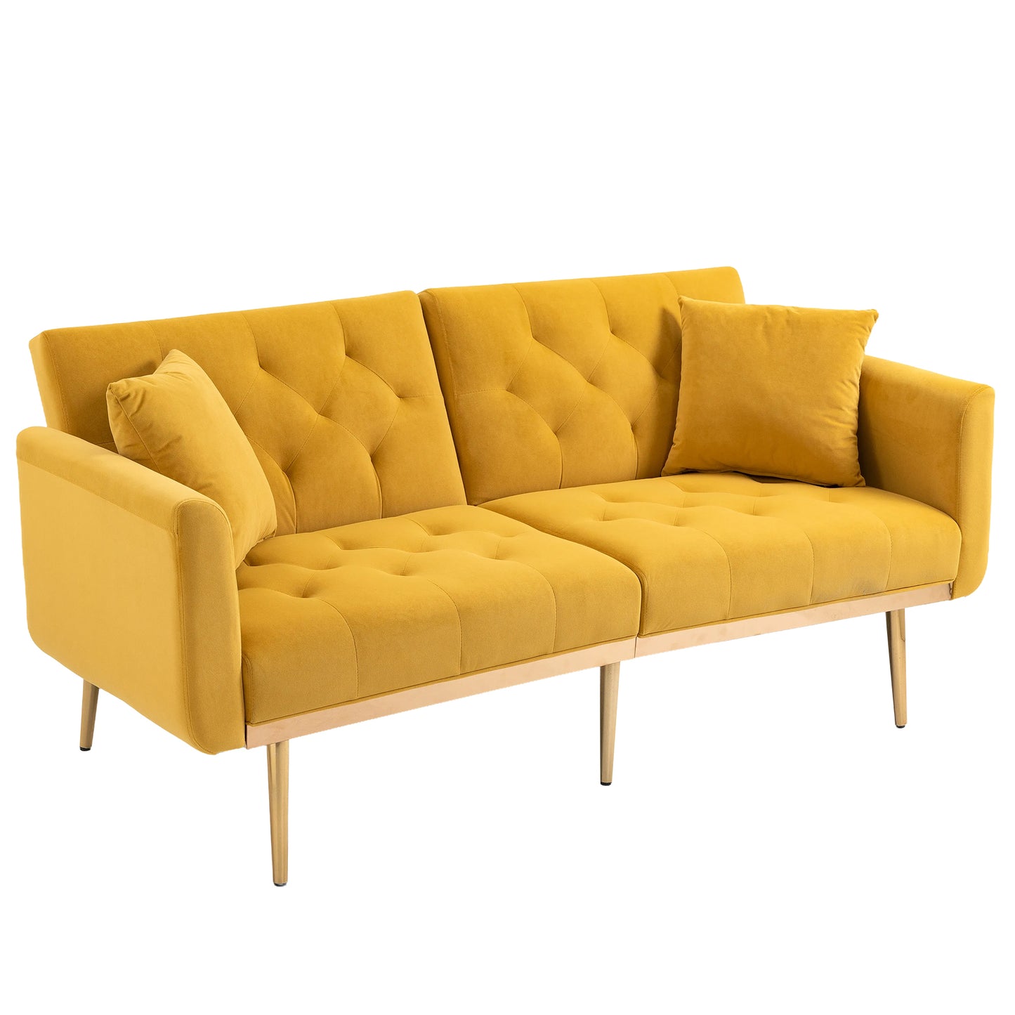 Velvet  Sofa , Accent sofa .loveseat sofa with metal  feet