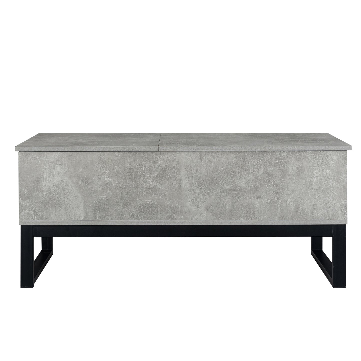 Elevated Gray Coffee Table with Hidden Storage and Adjustable Lift Top