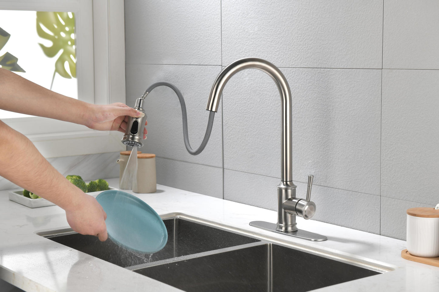 Touch Kitchen Faucet with Pull Down Sprayer