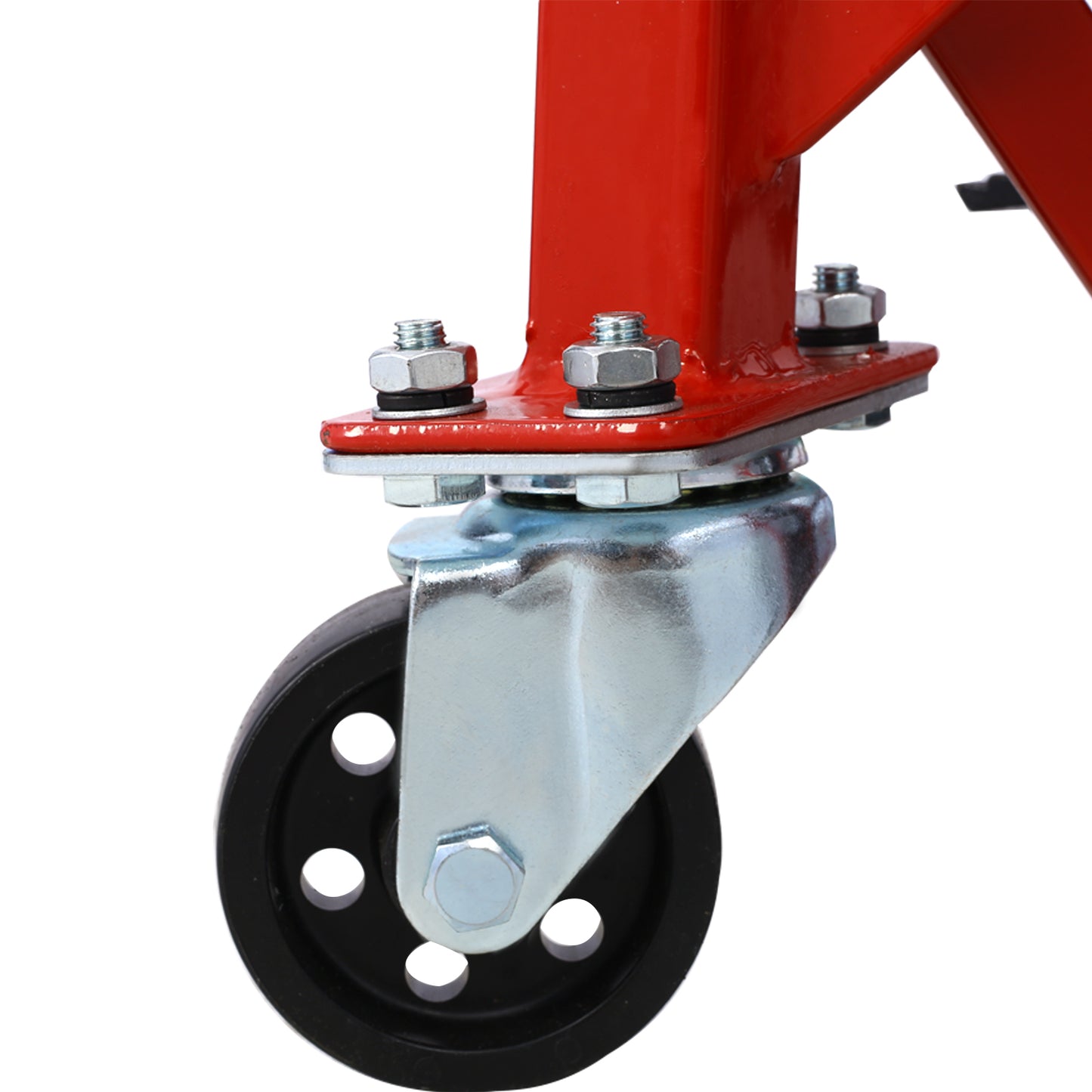 300 lbs Hydraulic Motorcycle Scissor Jack Lift Foot Step Wheels for Small Dirt Bikes,red color