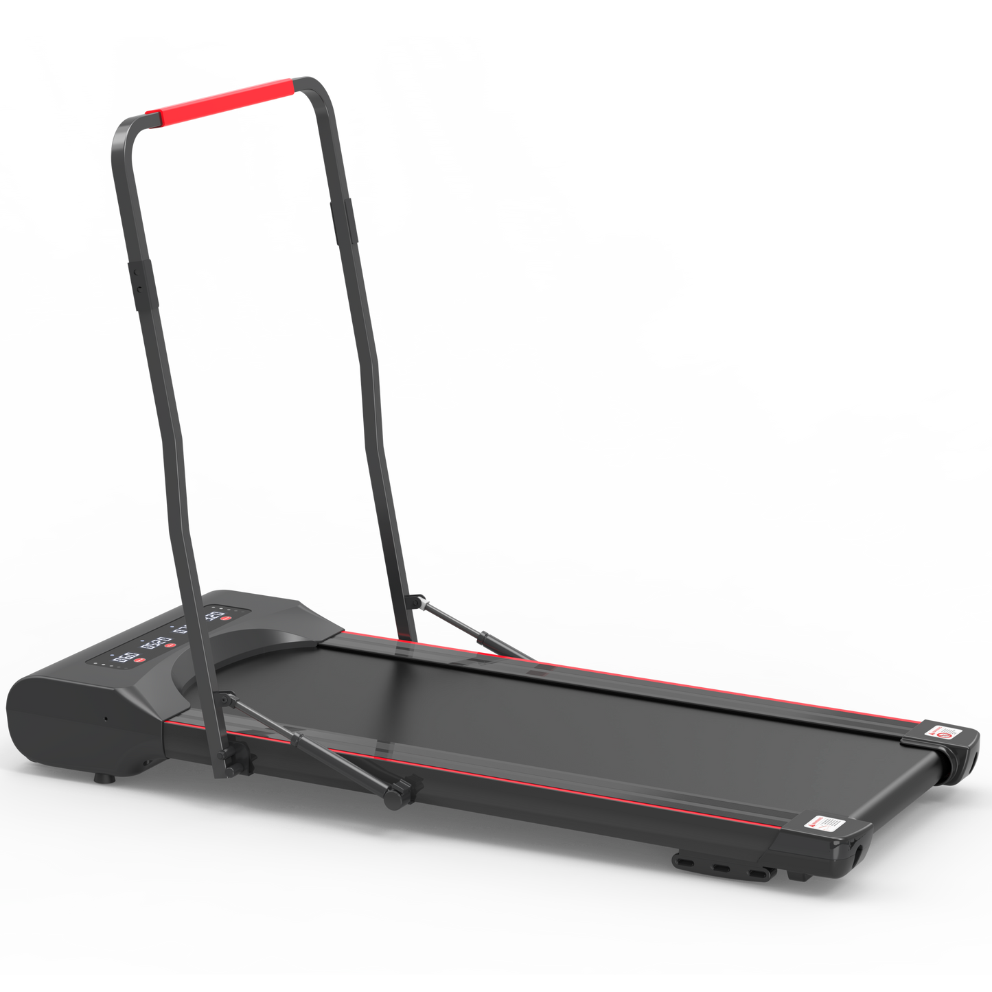 Under Desk Walking Pad Treadmill Foldable with Handlebar Remote Controll, 300 LB Capacity