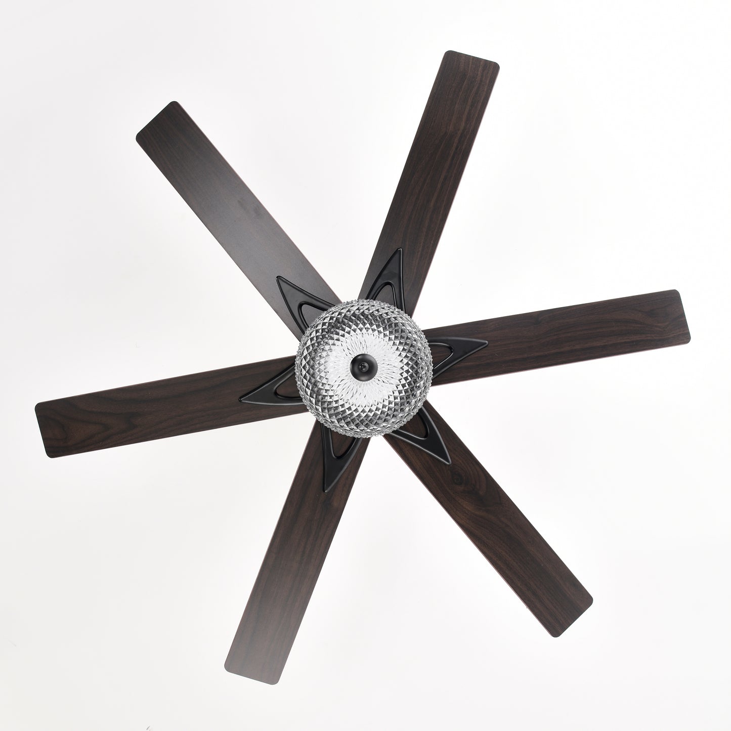 52 Inch Modern LED Ceiling Fan with Remote Control and Reversible Blades - Matte Black