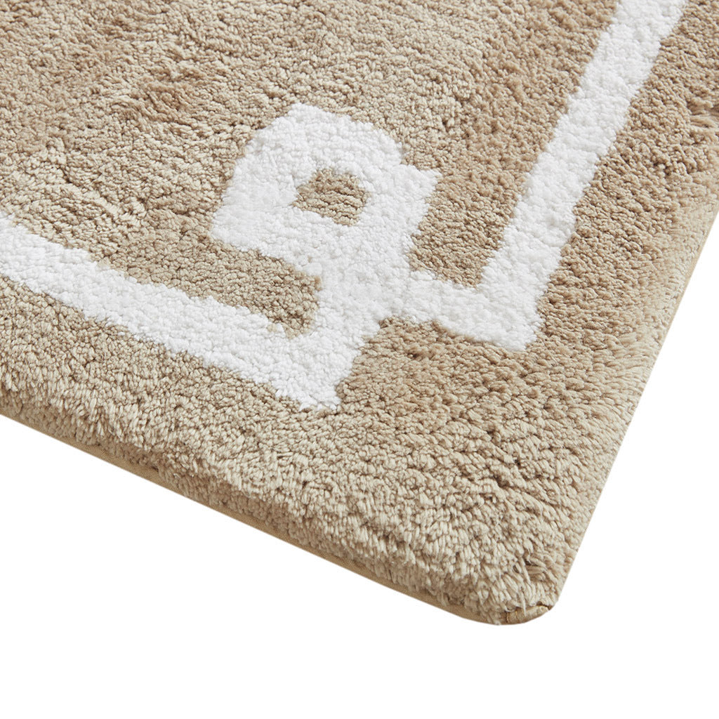 Elegant Ivory Cotton Bathroom Rug - 24x72