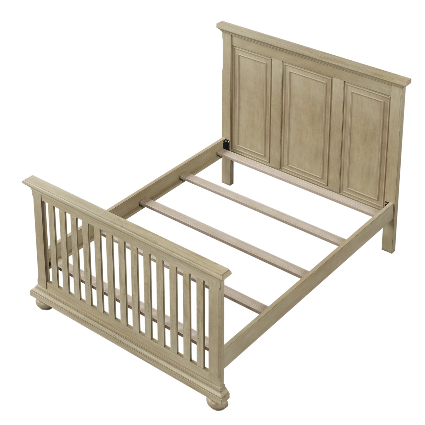 Full Size Conversion Kit Bed Rails for Convertible Crib, Stone Gray