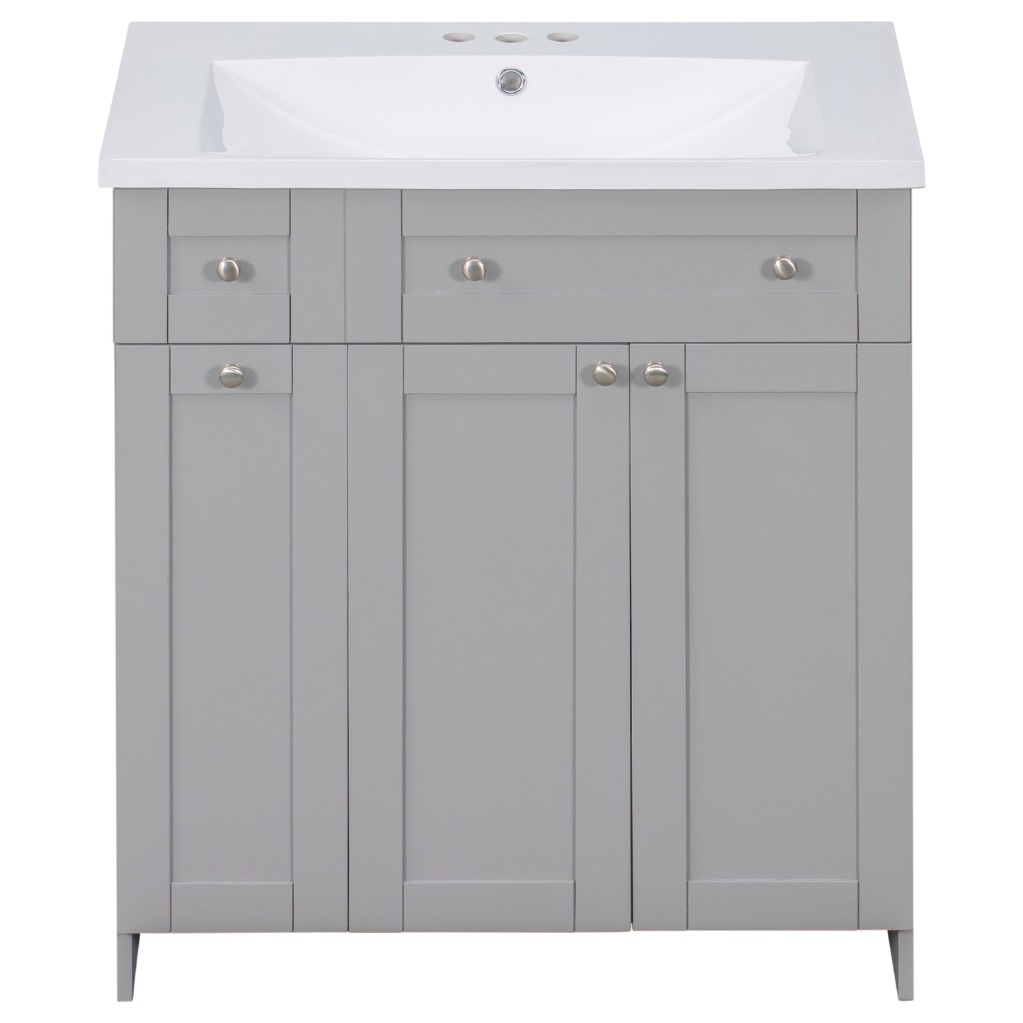 30" Bathroom vanity with Single Sink in grey,Combo Cabinet Undermount Sink,Bathroom Storage Cabinet