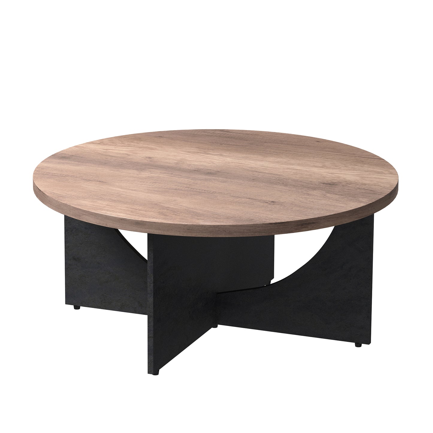 Stylish 35 Inch Modern Retro Round Coffee Table for Your Living Room and Bedroom