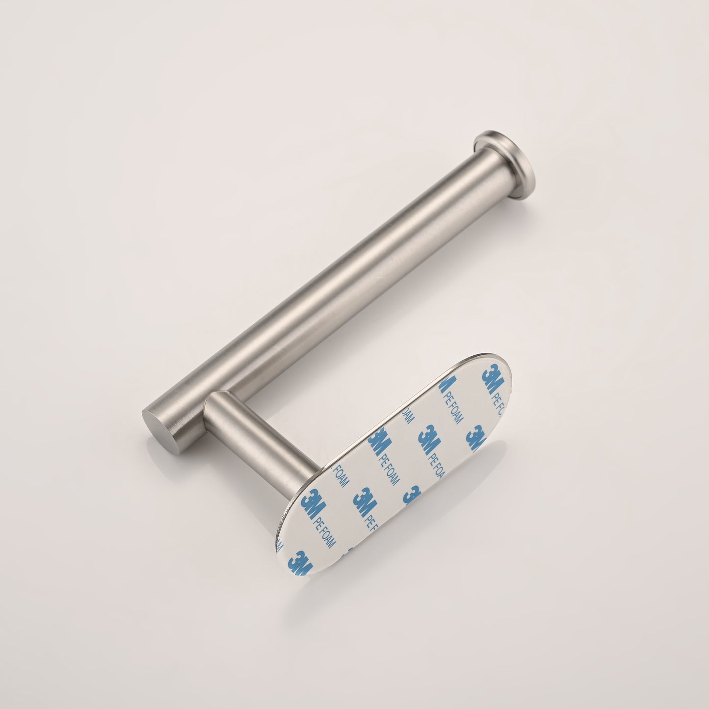 Wall-Mounted Stainless Steel Toilet Paper Holder with Self-Adhesive Feature