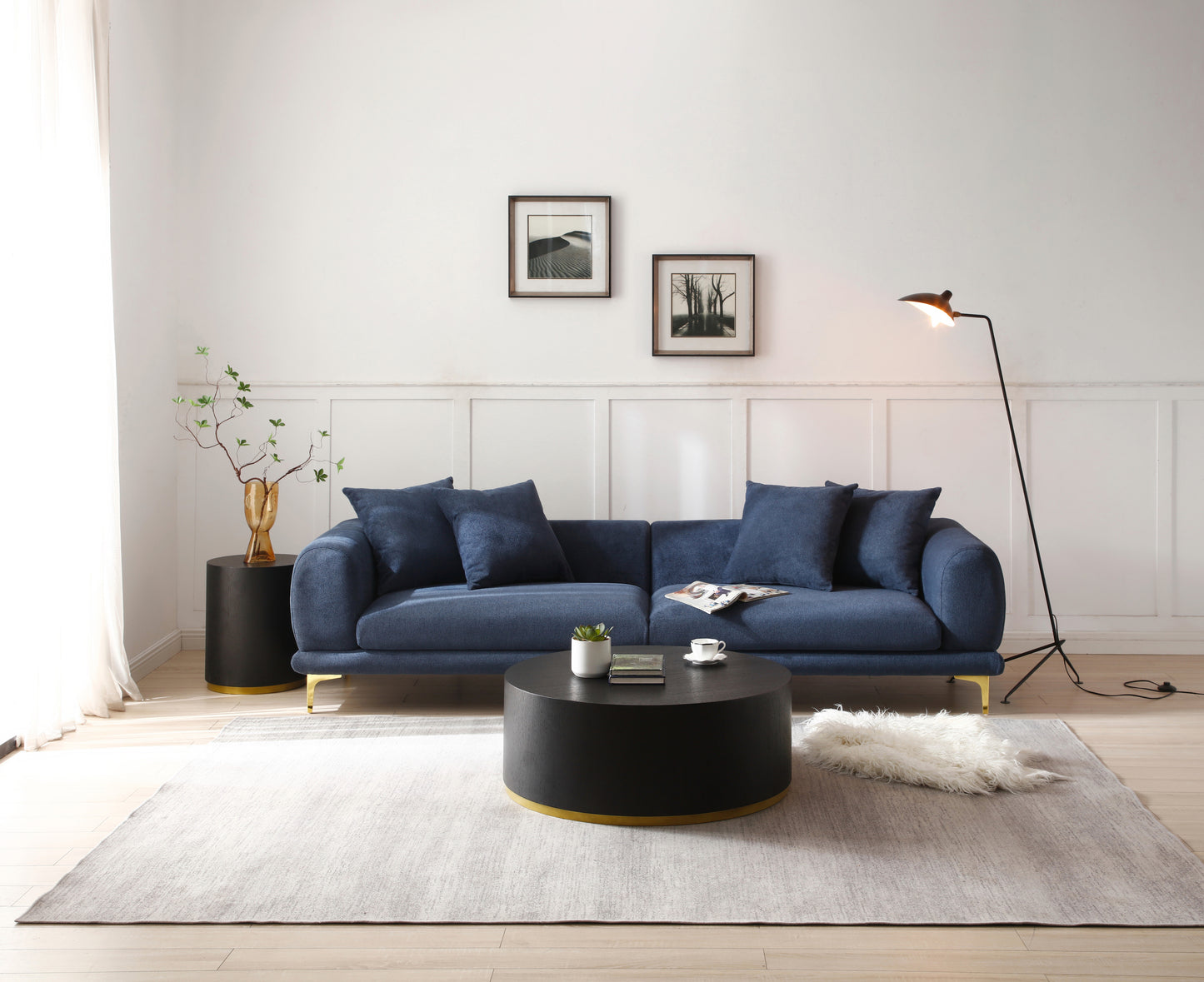 Stylish Fully Assembled Round Coffee Table Side Table for Versatile Living Space