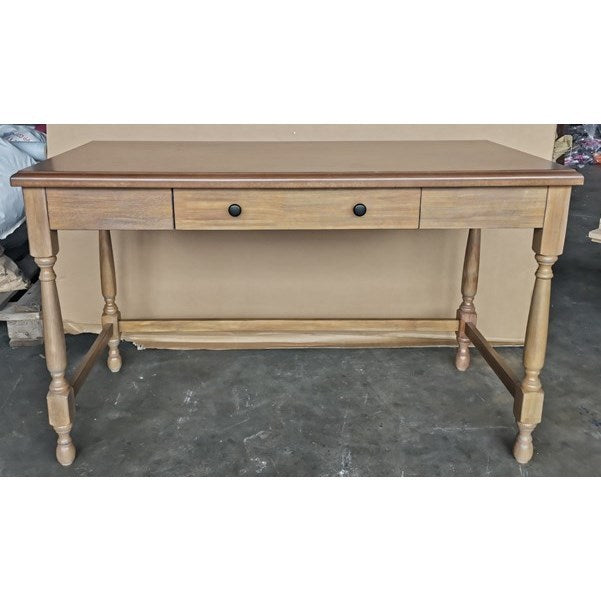 Tabitha Wooden Desk with Turned Legs and Drawer