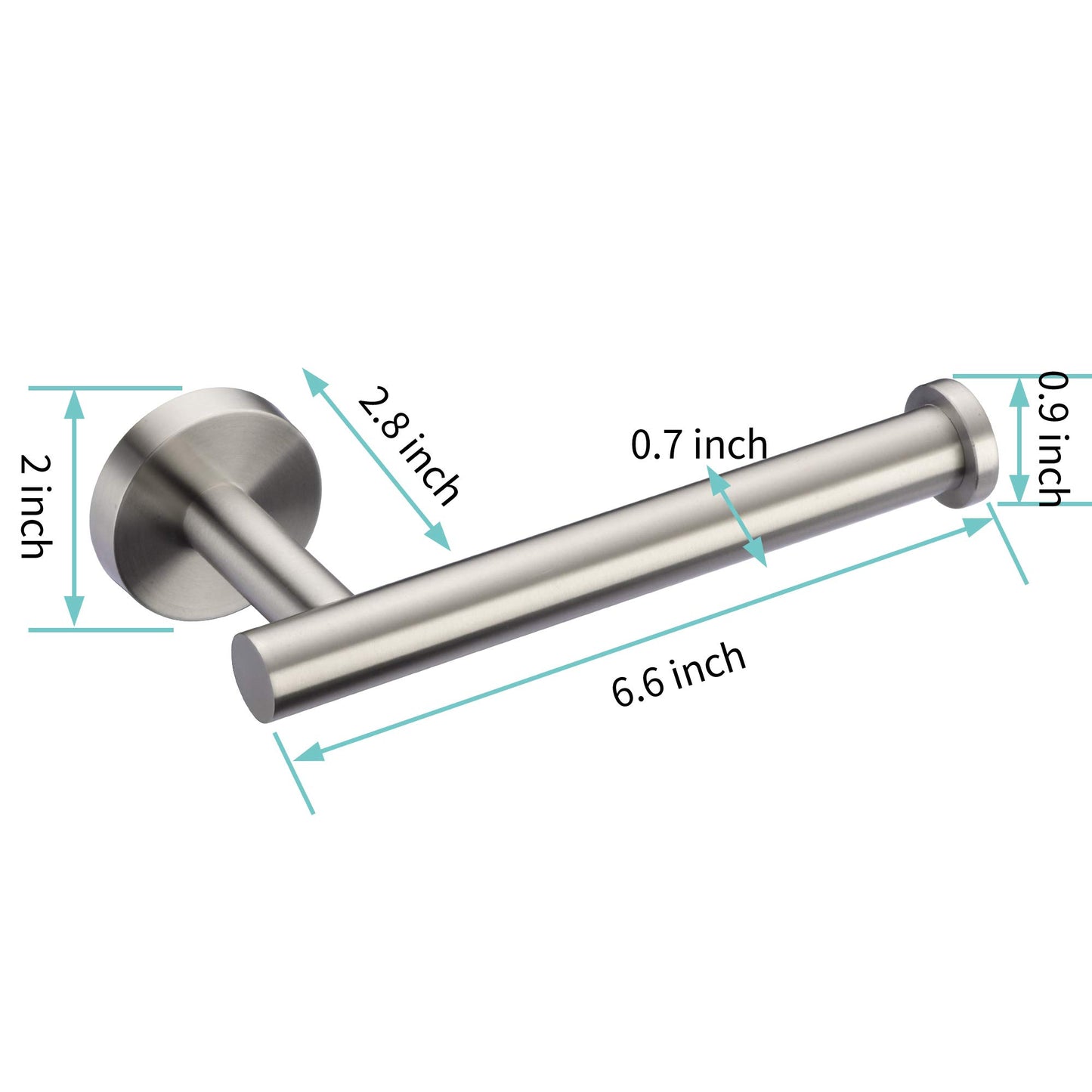 Rust-Resistant Stainless Steel Toilet Paper Holder with Brushed Nickel Finish for Wall Mount