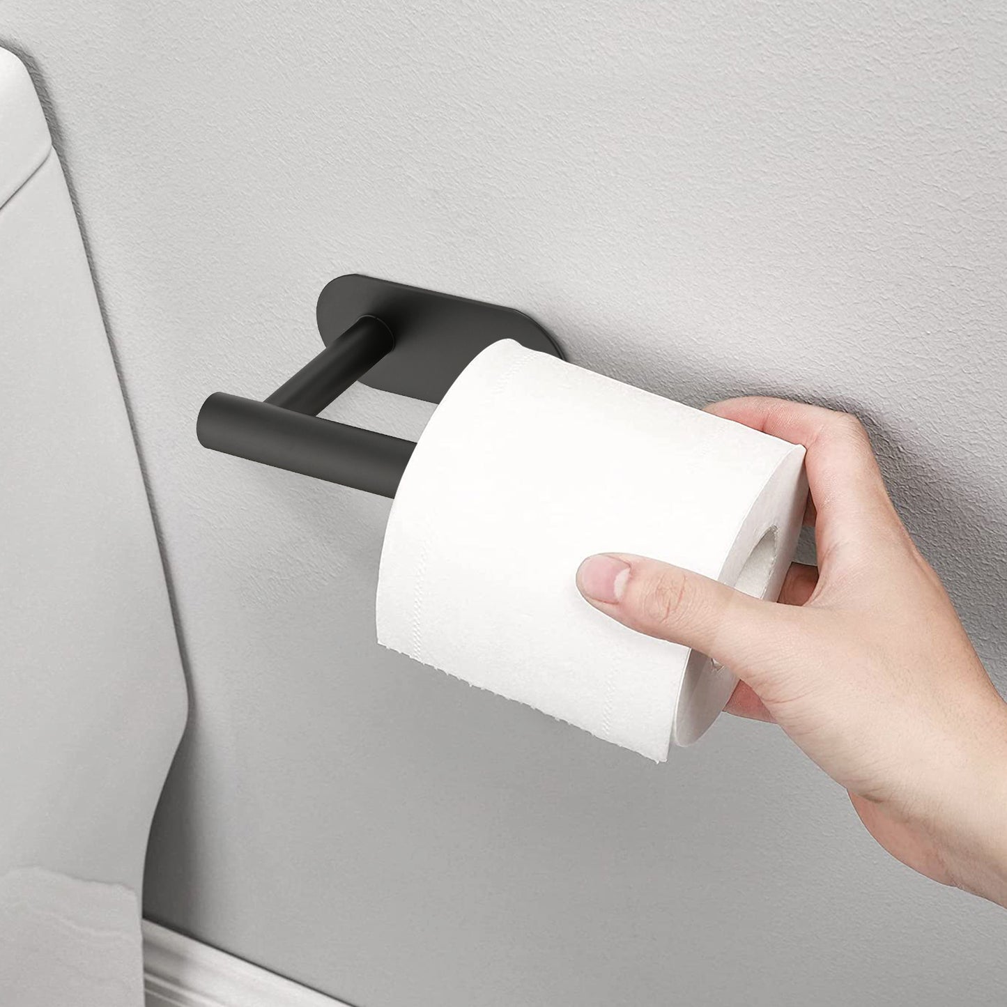 Stainless Steel Self-Adhesive Toilet Paper Holder without the Need for Drilling