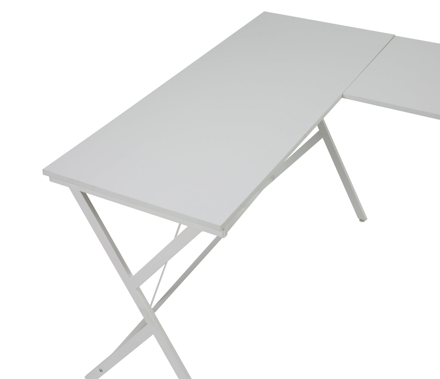 Elevate White Finish L-Shape Computer Desk by Dazenus