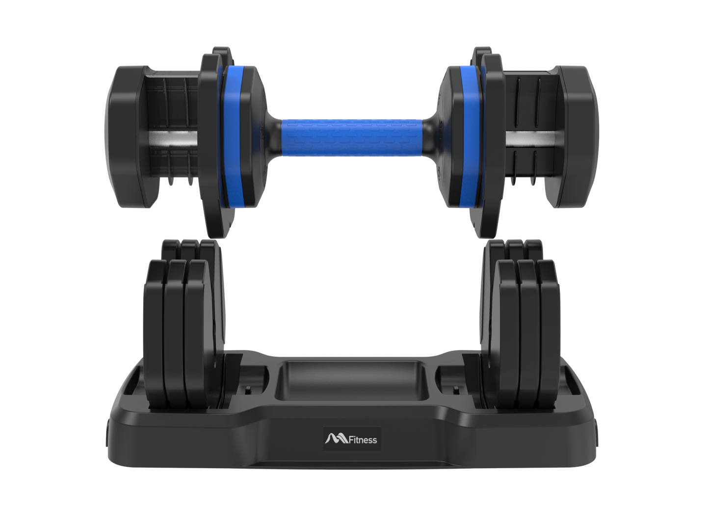 Adjustable Dumbbell - 55lb Single Dumbbell with Anti-Slip Handle, Fast Adjust Weight by Turning Handle with Tray, Exercise Fitness Dumbbell Suitable for Full Body Workout