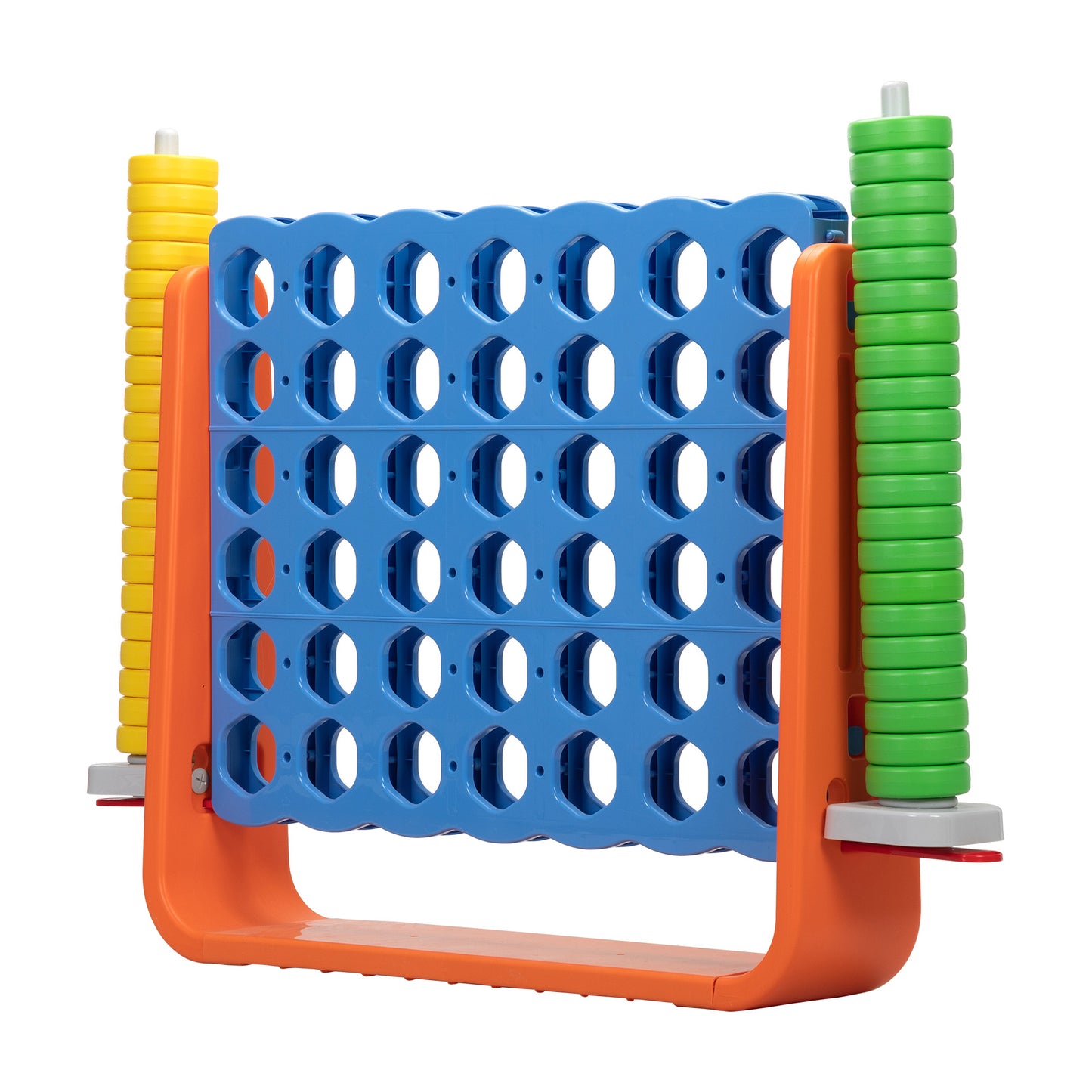 Giant 4-In-A-Row Game Set for All Ages, Orange and Blue