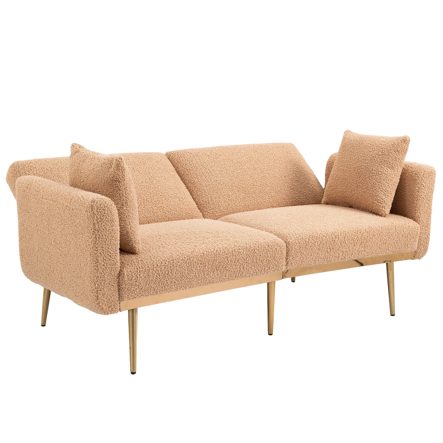 Velvet  Sofa , Accent sofa .loveseat sofa with metal  feet