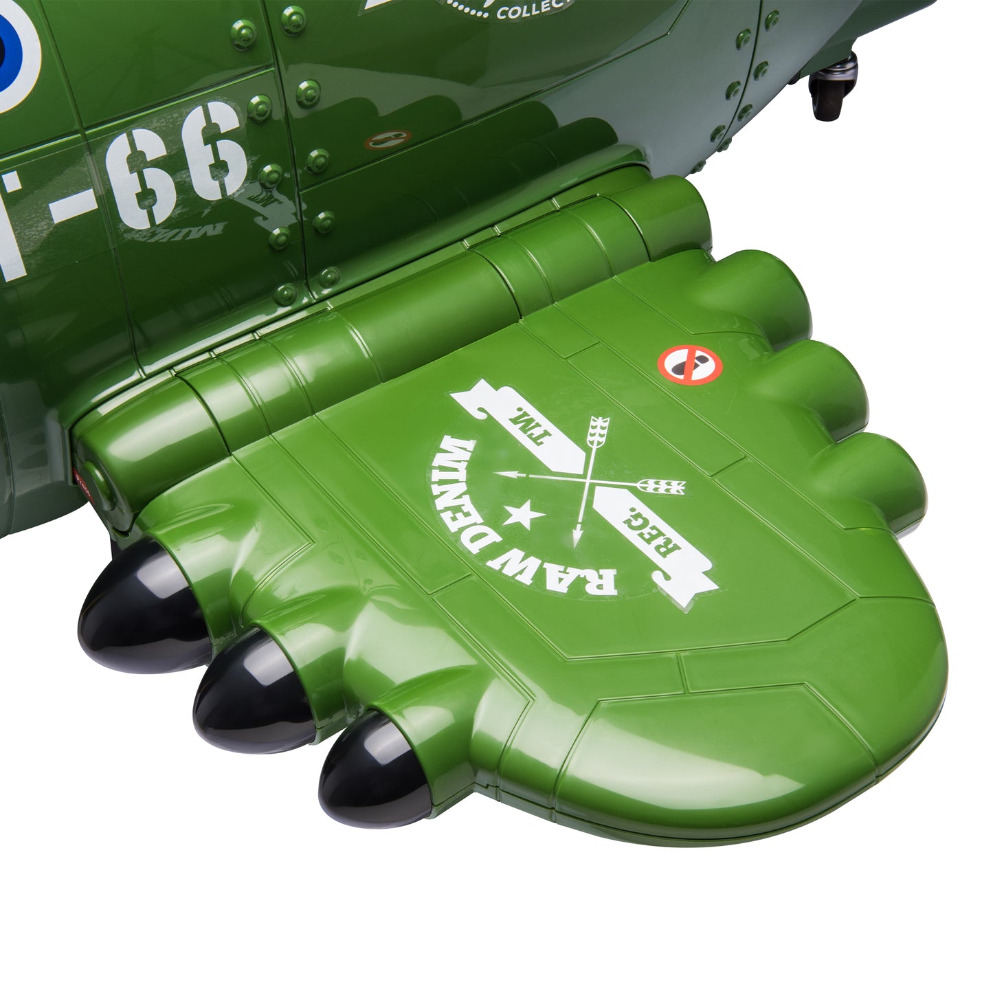 12V Electric Ride-On Toy Plane with 360-Degree Rotating Feature, USB, FM, and Remote Control for Kids 3 to 6, Army Green