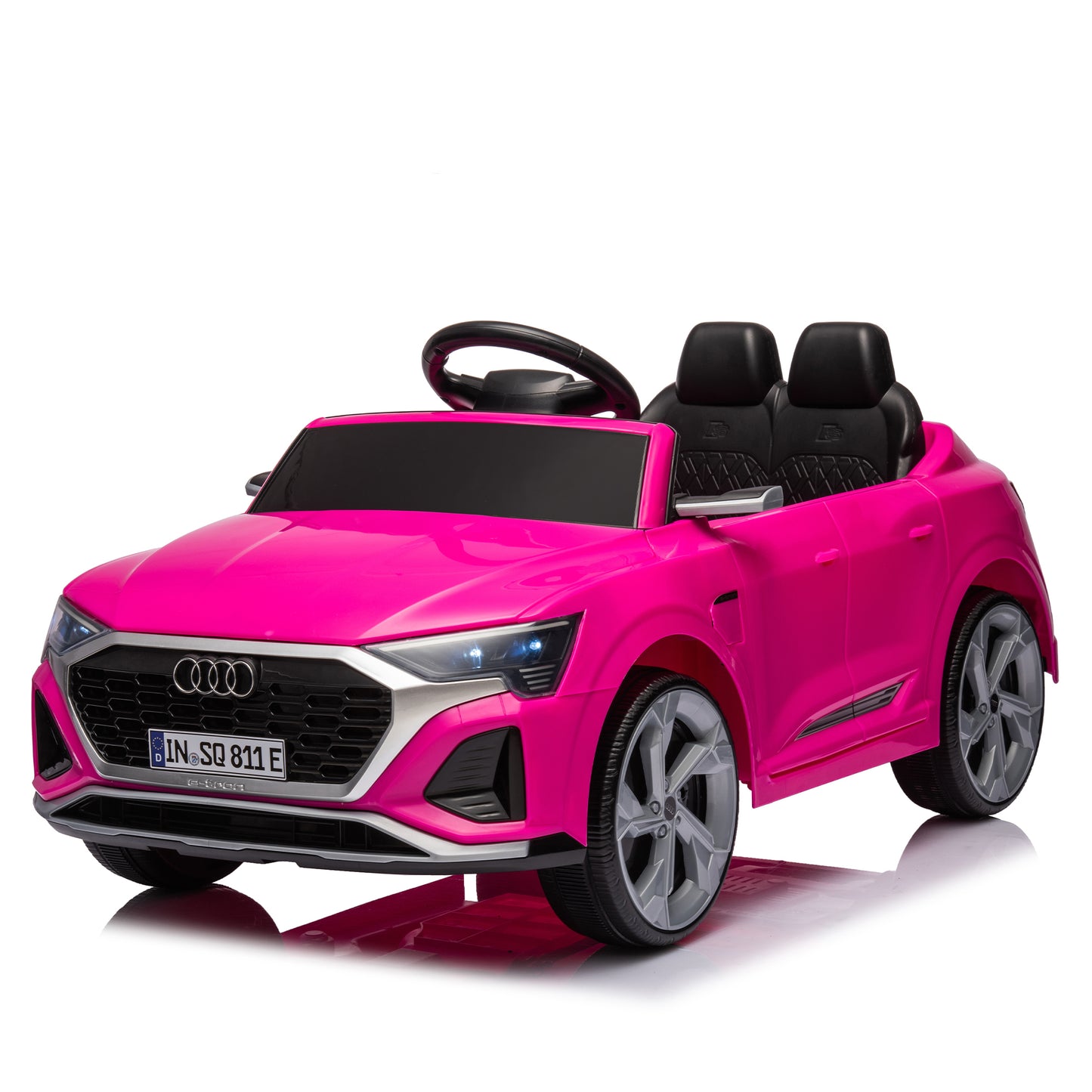 12V Kids Ride On Electric Car w/Parents Remote Control,Licensed Audi SQ8 for Kids,Dual Drive,Suspension,Hanging start,Three speed adjustable Music,Volume Control,LED Lights for Kids Aged 3-6.