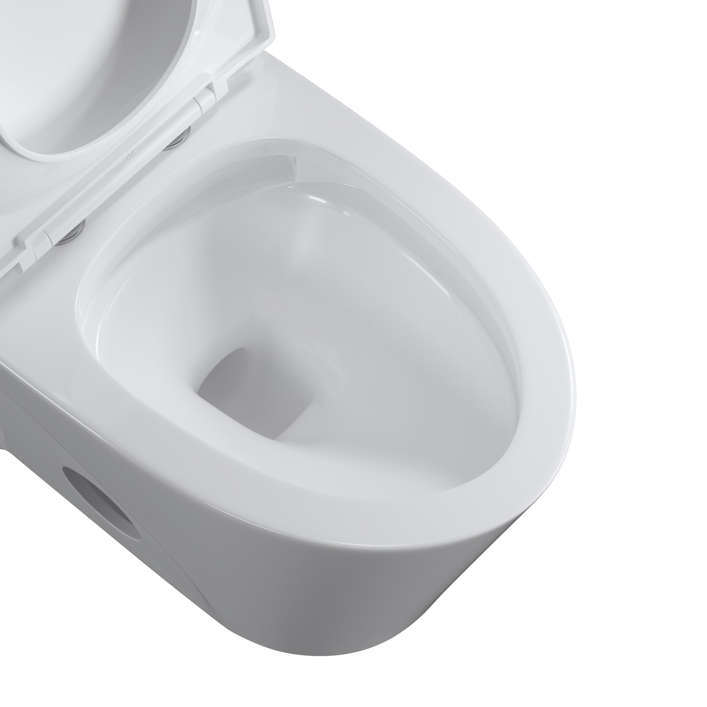 Dual Flush Elongated Standard One Piece Toilet with Comfortable Seat Height, Soft Close Seat Cover, High-Efficiency Supply, and White Finish Toilet Bowl (White Toilet)