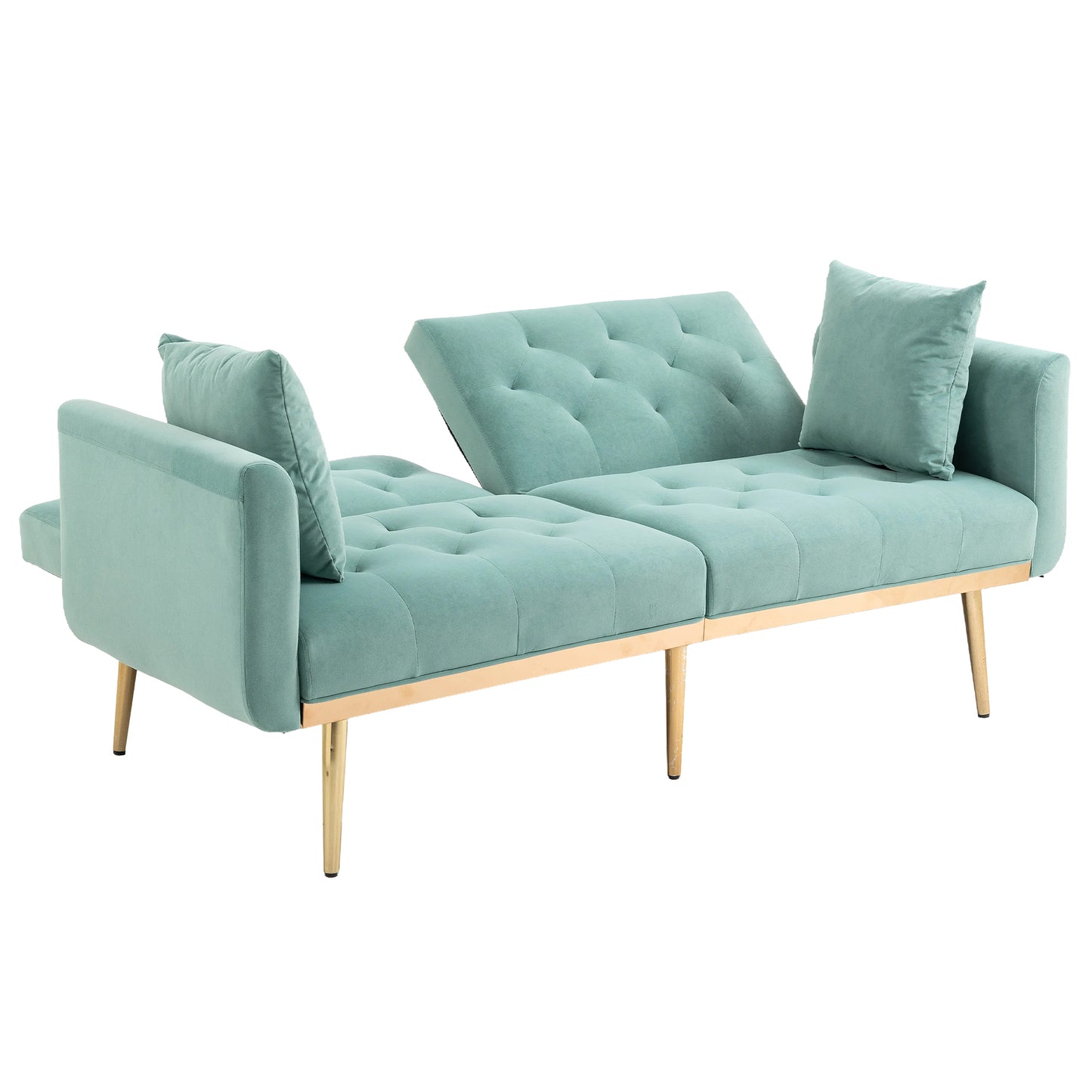 Velvet  Sofa , Accent sofa .loveseat sofa with metal  feet