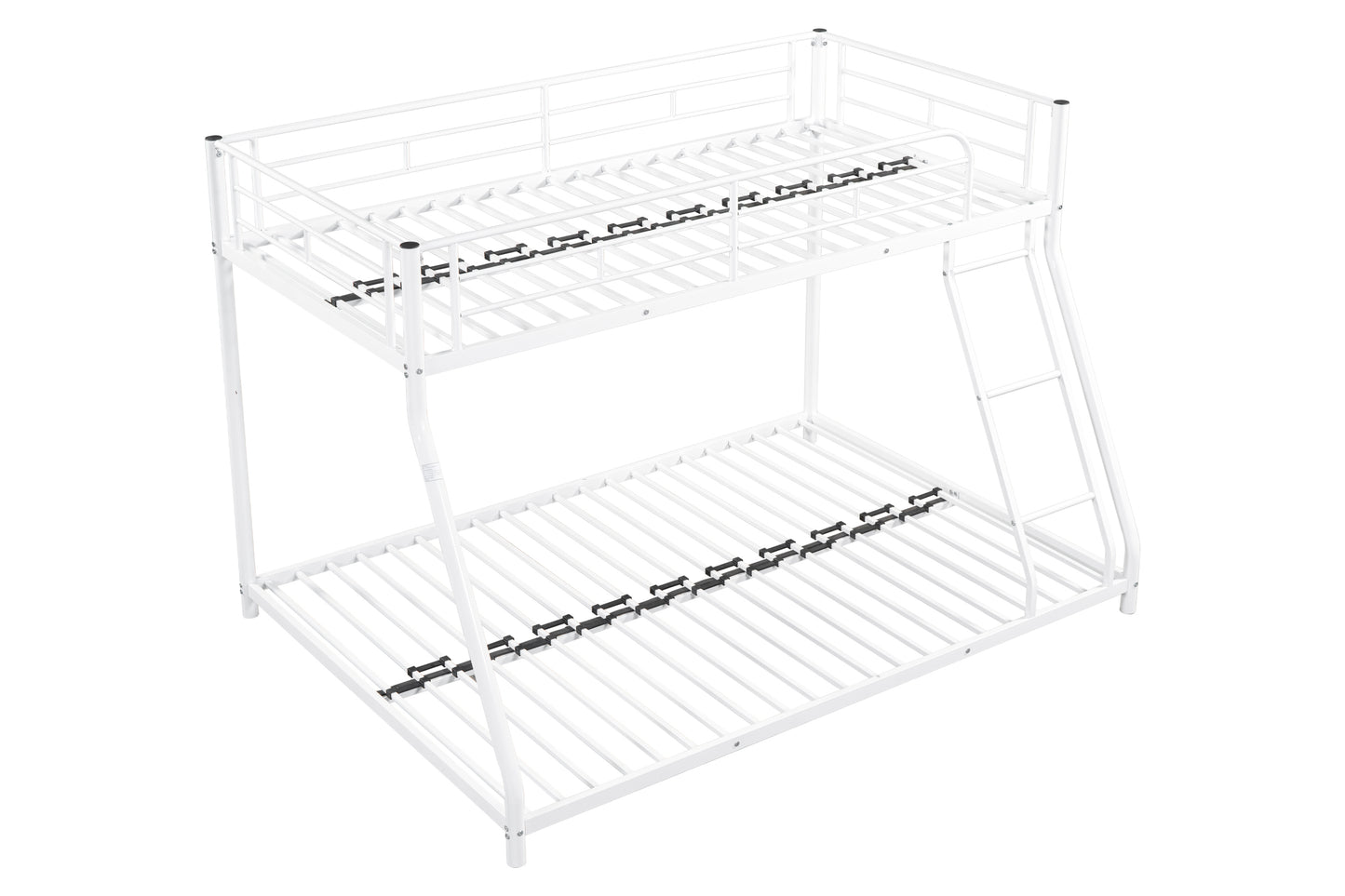 Noise-Reducing Twin over Full Metal Bunk Bed with Safety and Space-Saving Features