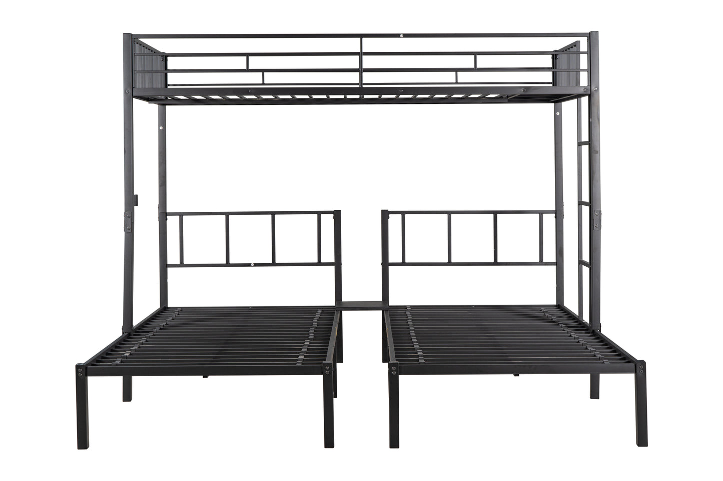 Convertible Metal Triple Bunk Bed - Space-Saving Solution with Noise Reduction