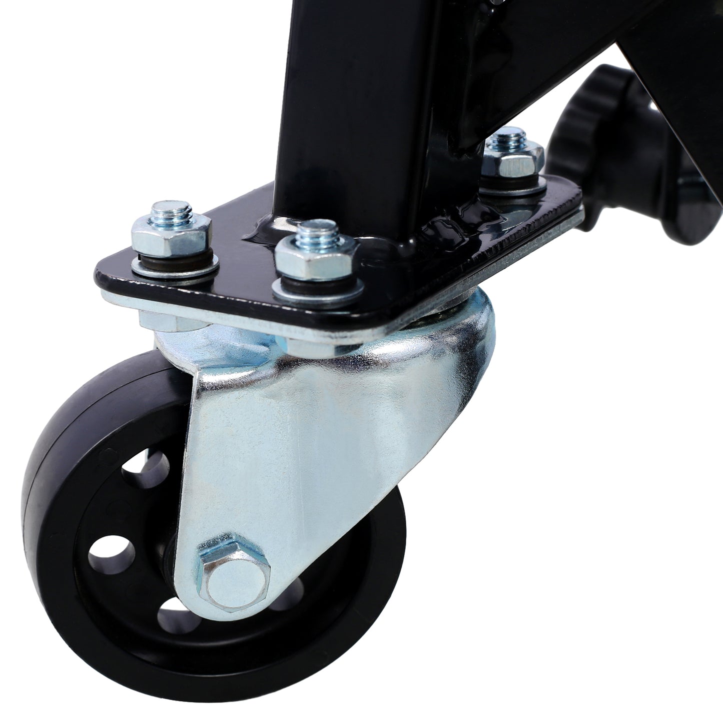 300 lbs Hydraulic Motorcycle Scissor Jack Lift Foot Step Wheels for Small Dirt Bikes,black color