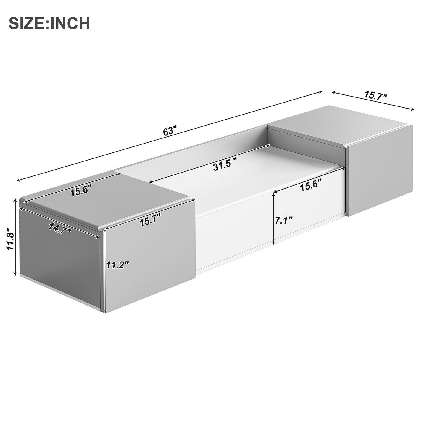 Contemporary TV Console with Spacious Storage and Sleek Design