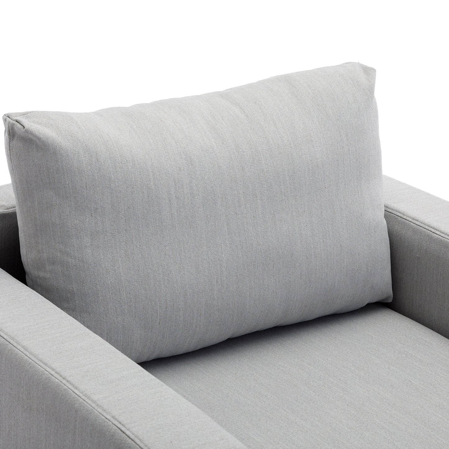 Single Seat Module Sofa Sectional Couch Seat Cushion and Back Cushion Removable and Washable,Light Grey