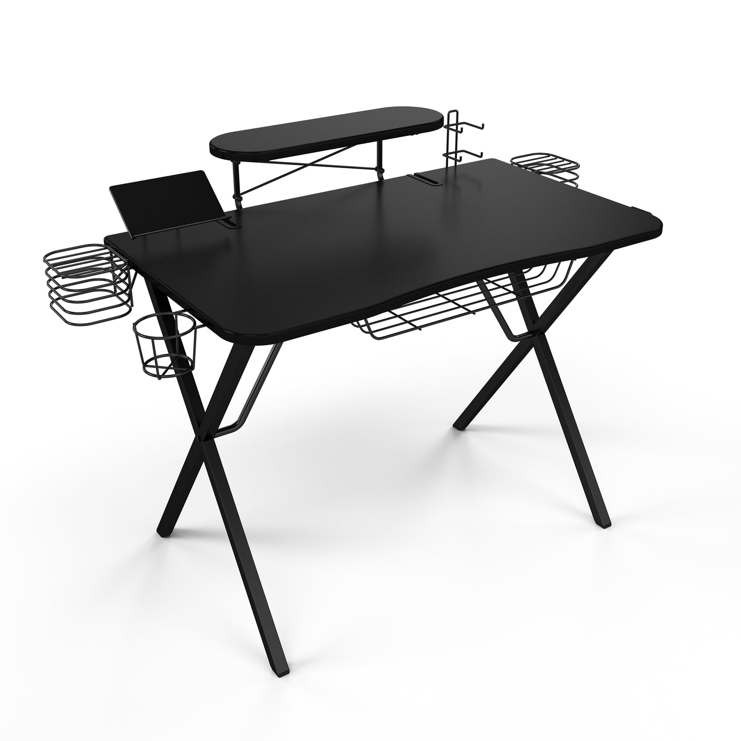 Atlantic Gaming Desk Pro - Black - Elevate Your Gaming Setup