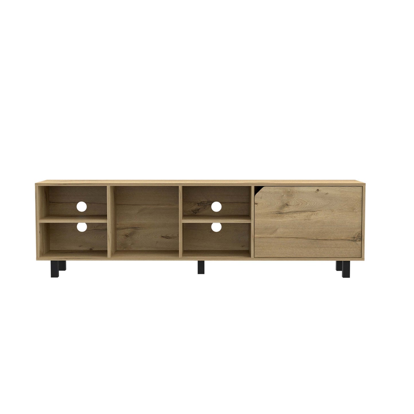 Modern TV Stand with Generous Storage Space and Cable Management