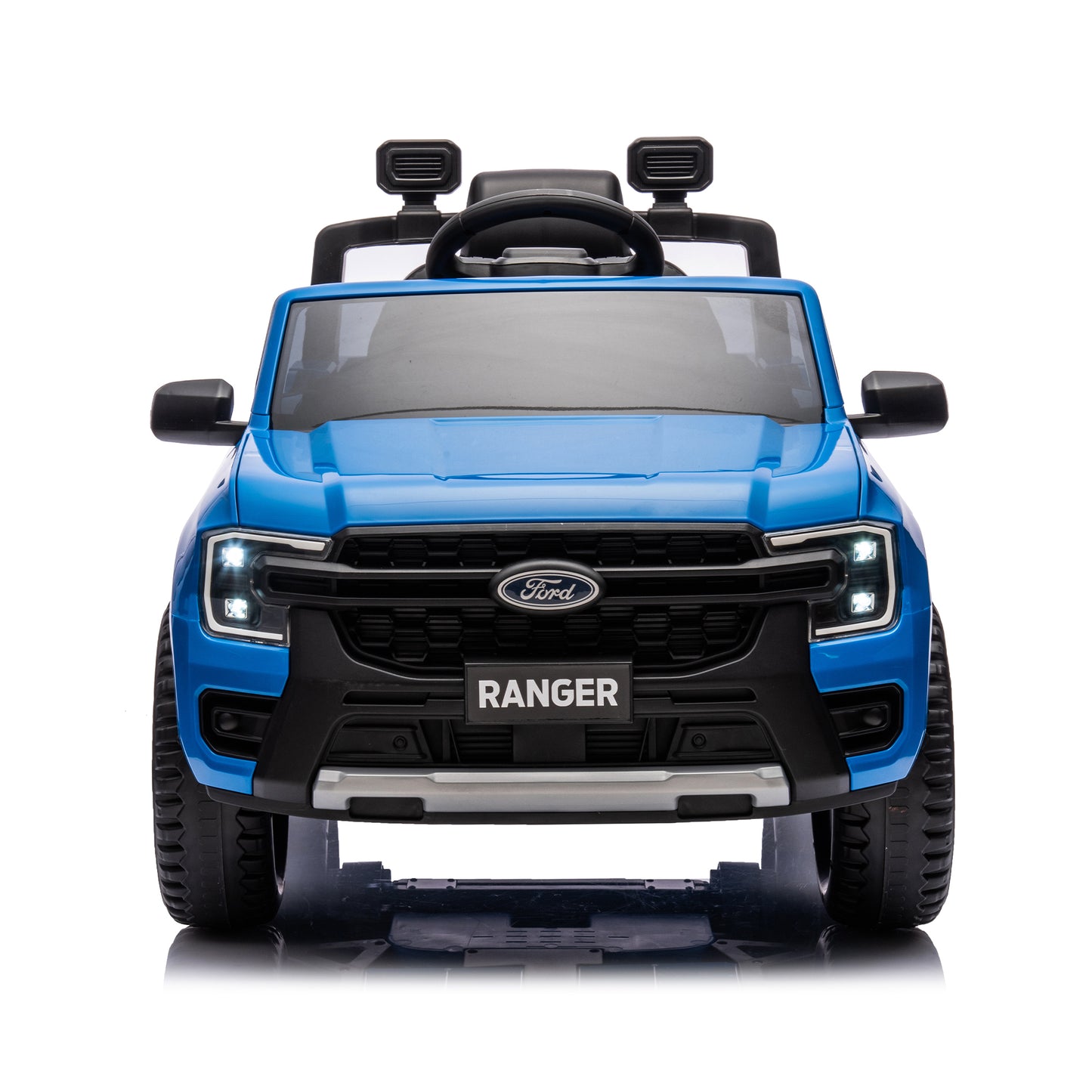 12V Kids Ride On Car W/Parents Remote Control,Licensed Ford Ranger,2WD,Rear wheel suspension,Low Start,Headlight,Horn,MP3,Bluetooth,Adjustable speed,Speed 1.86-4.97 mph for kids aged 3-6.