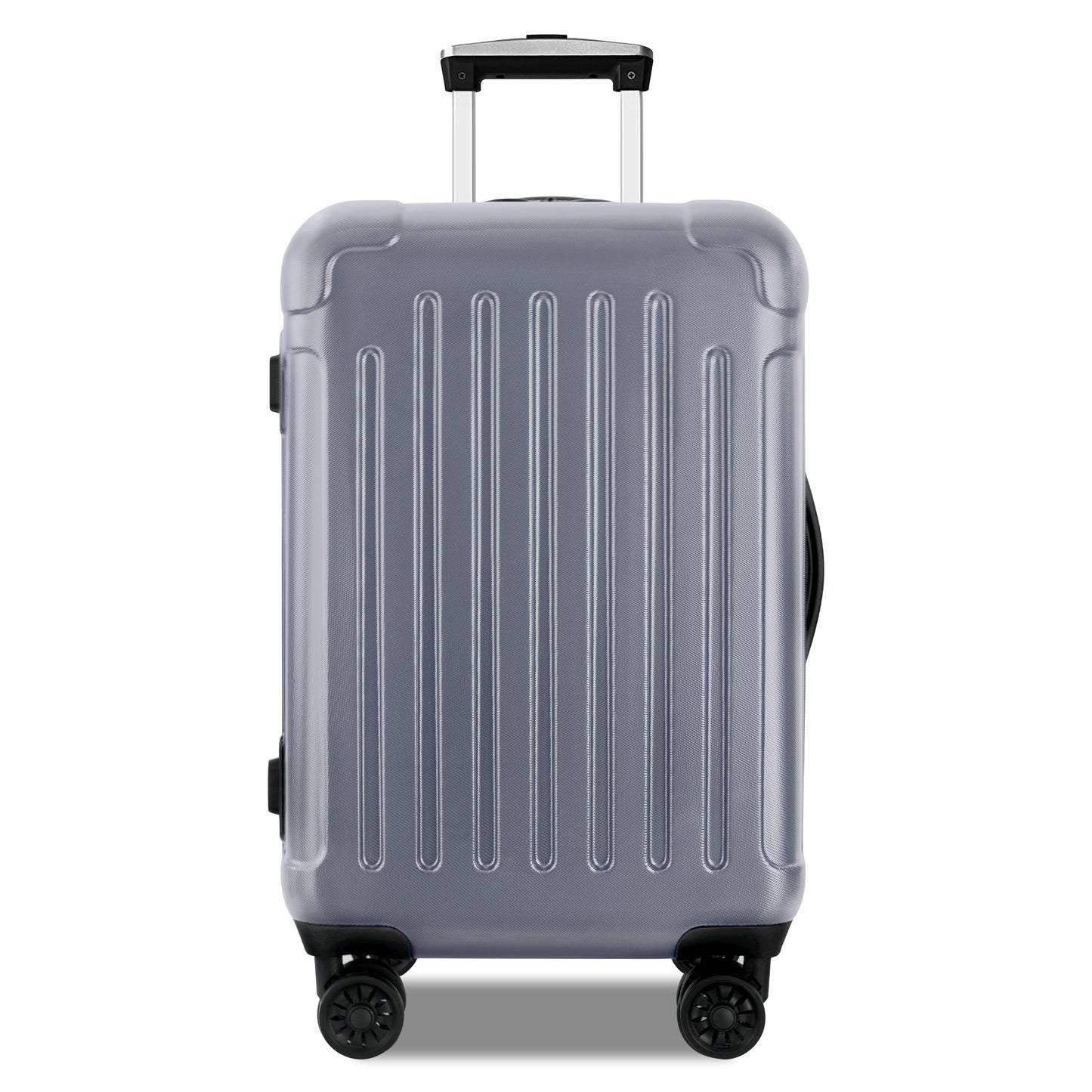 Luggage 3 Piece Sets with Spinner Wheels ABS+PC Lightweight (20/24/28), Grey