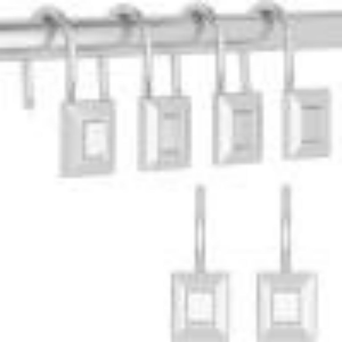 Elegant Set of 12 Silver Zinc Alloy Shower Curtain Hooks